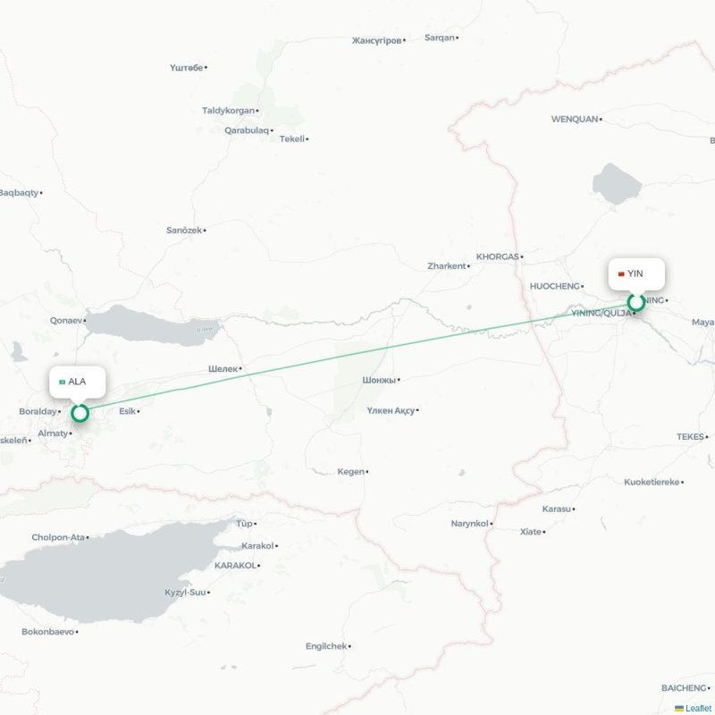YIN - ALA route map