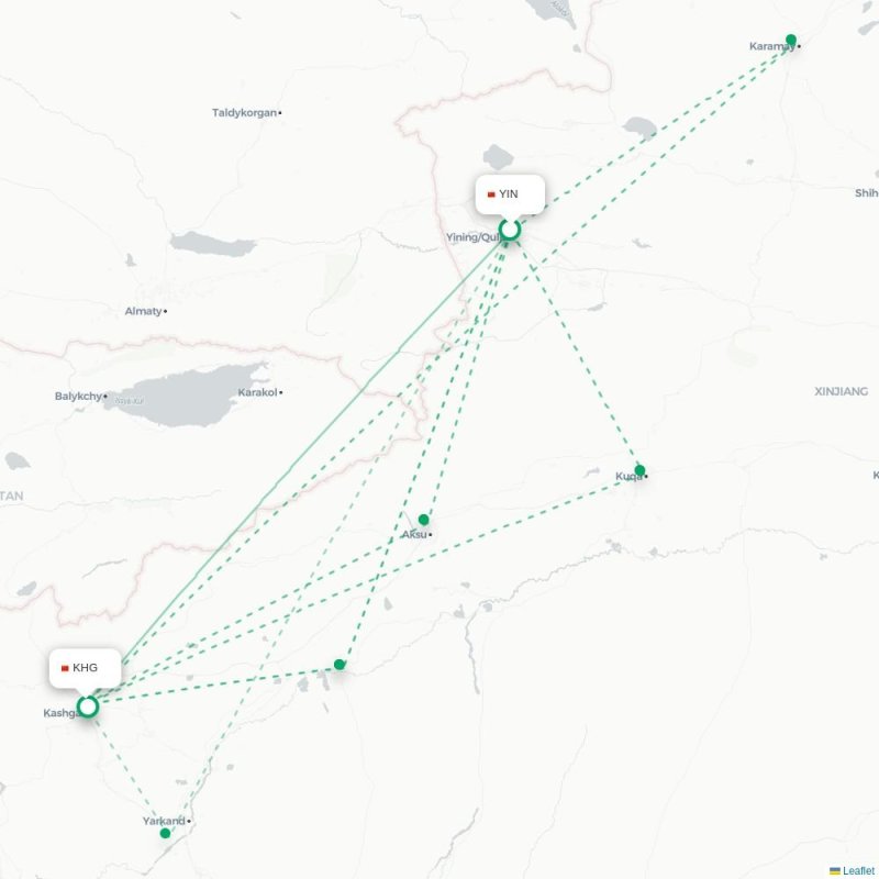 YIN - KHG route map
