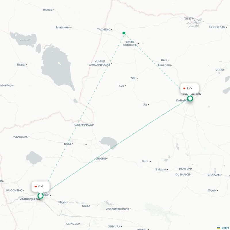 YIN - KRY route map