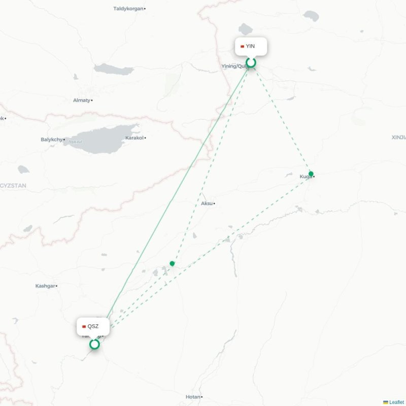YIN - QSZ route map