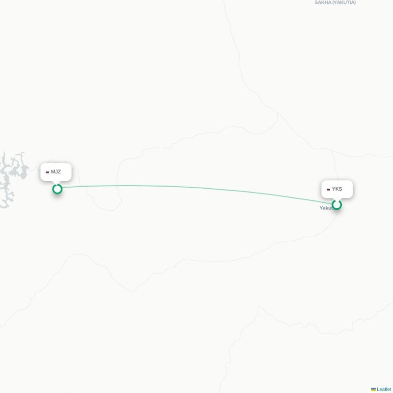 YKS - MJZ route map