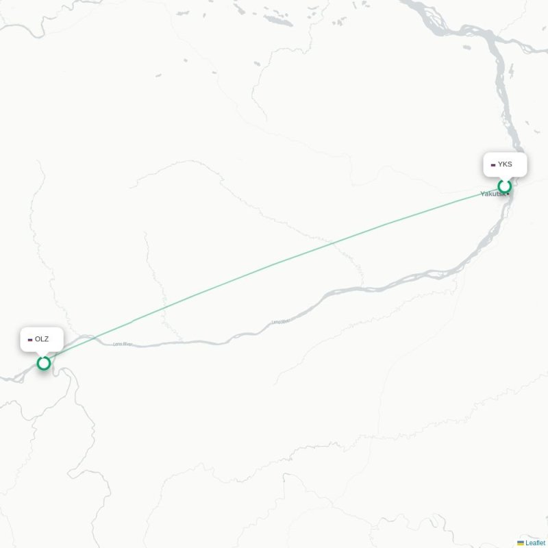 YKS - OLZ route map