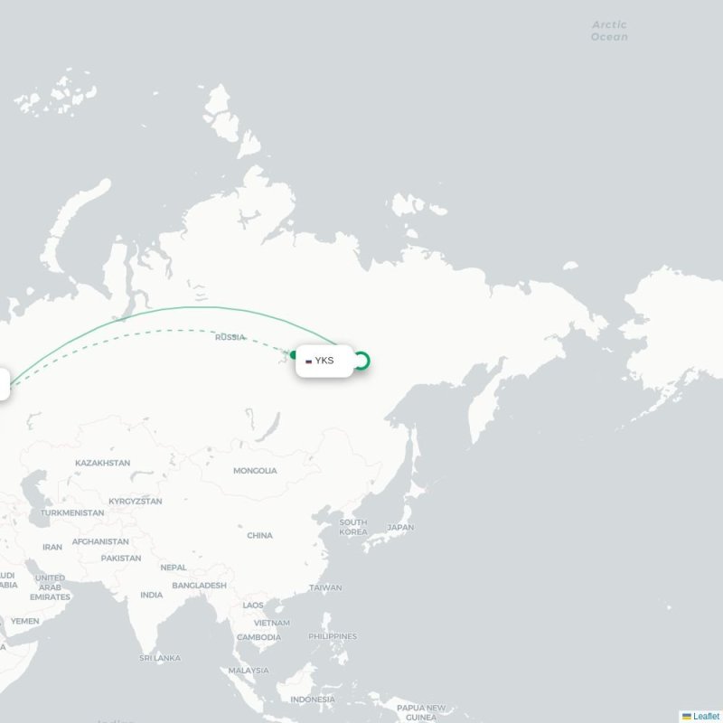 YKS - VKO route map
