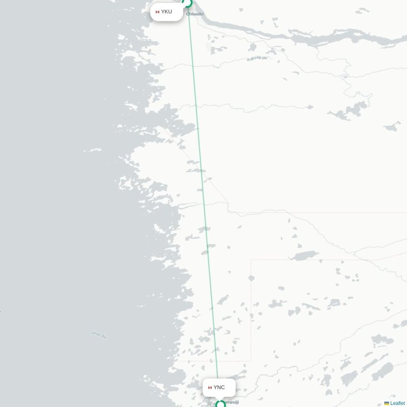 YKU - YNC route map