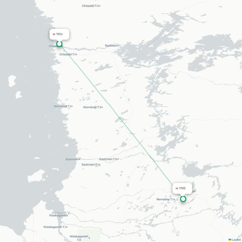 YKU - YNS route map