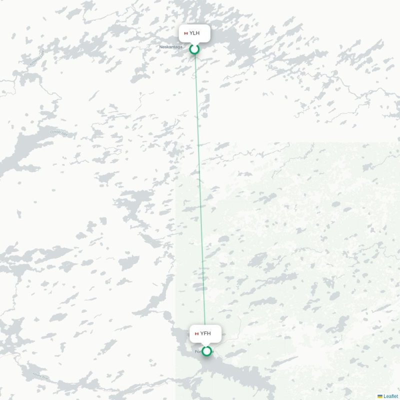 YLH - YFH route map
