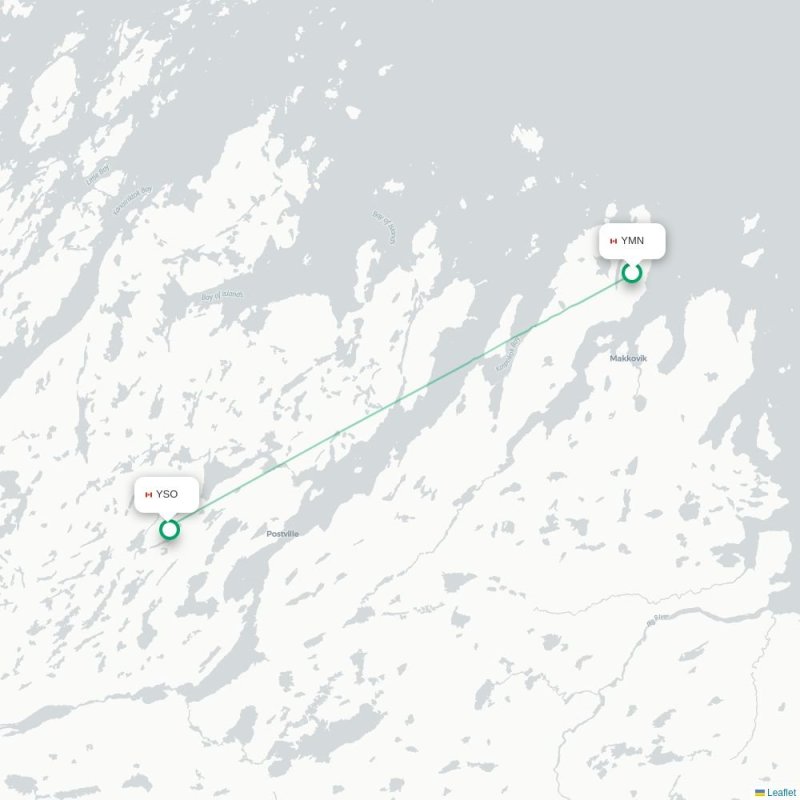 YMN - YSO route map