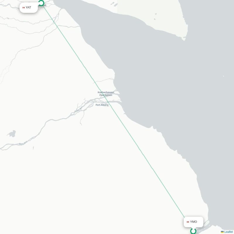 YMO - YAT route map