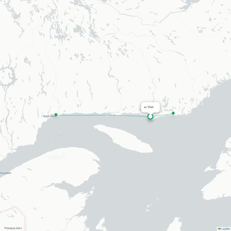 YNA - YIF route map