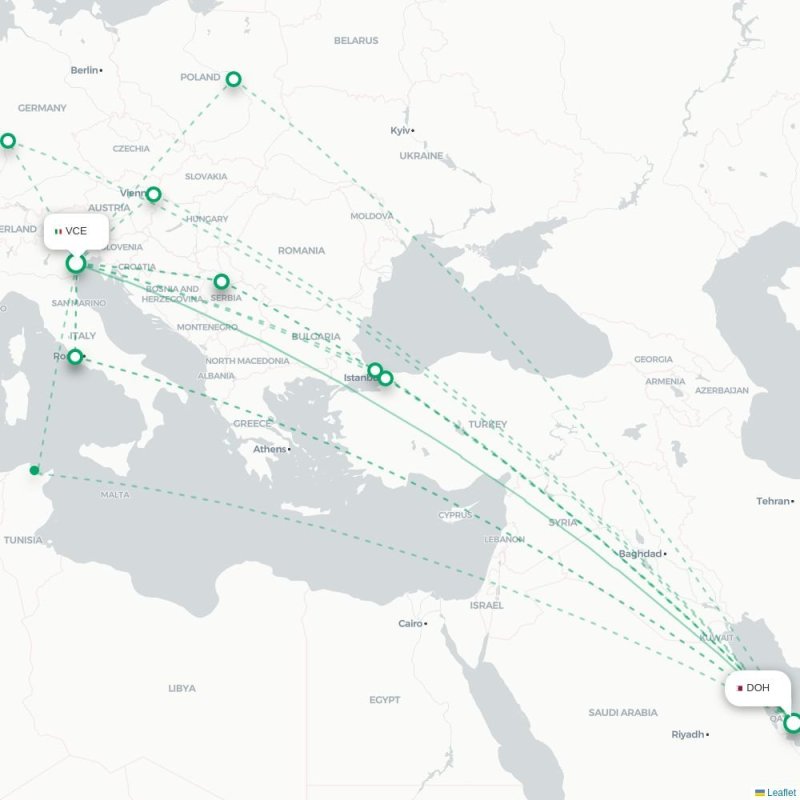 YNB - DOH route map