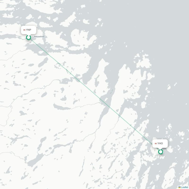 YNP - YHO route map