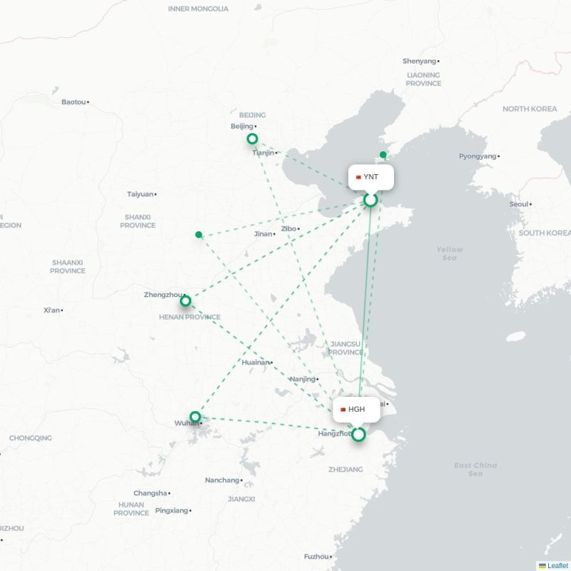 YNT - HGH route map