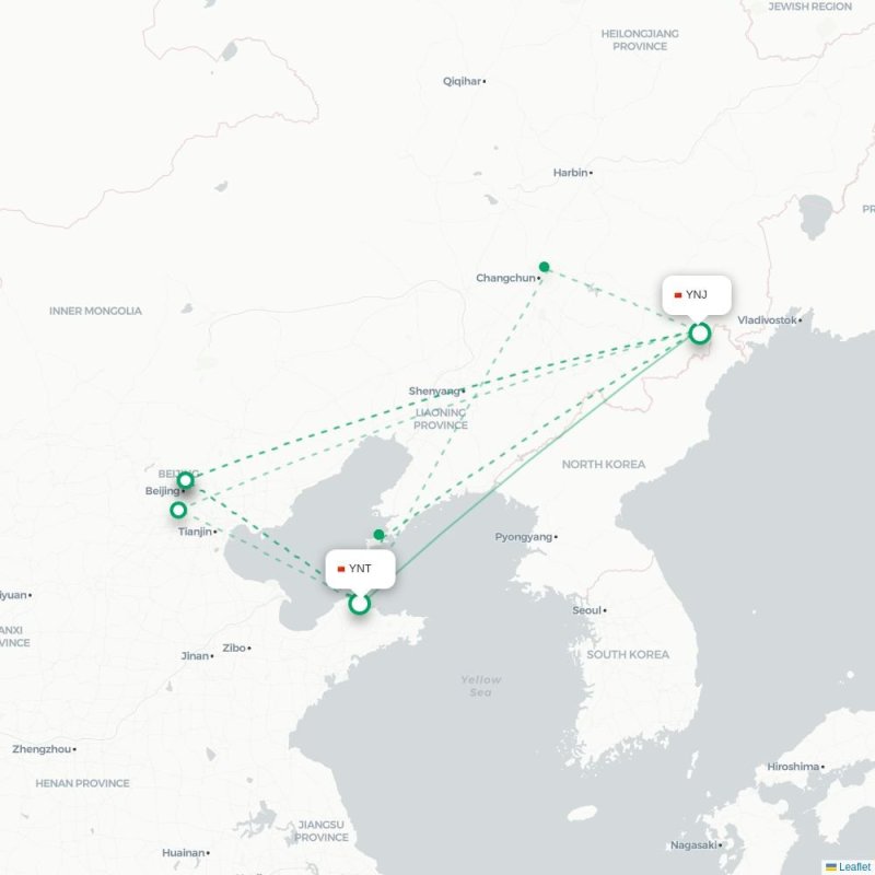 YNT - YNJ route map