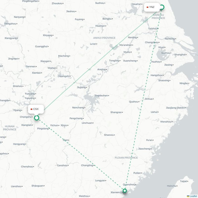 YNZ - CSX route map
