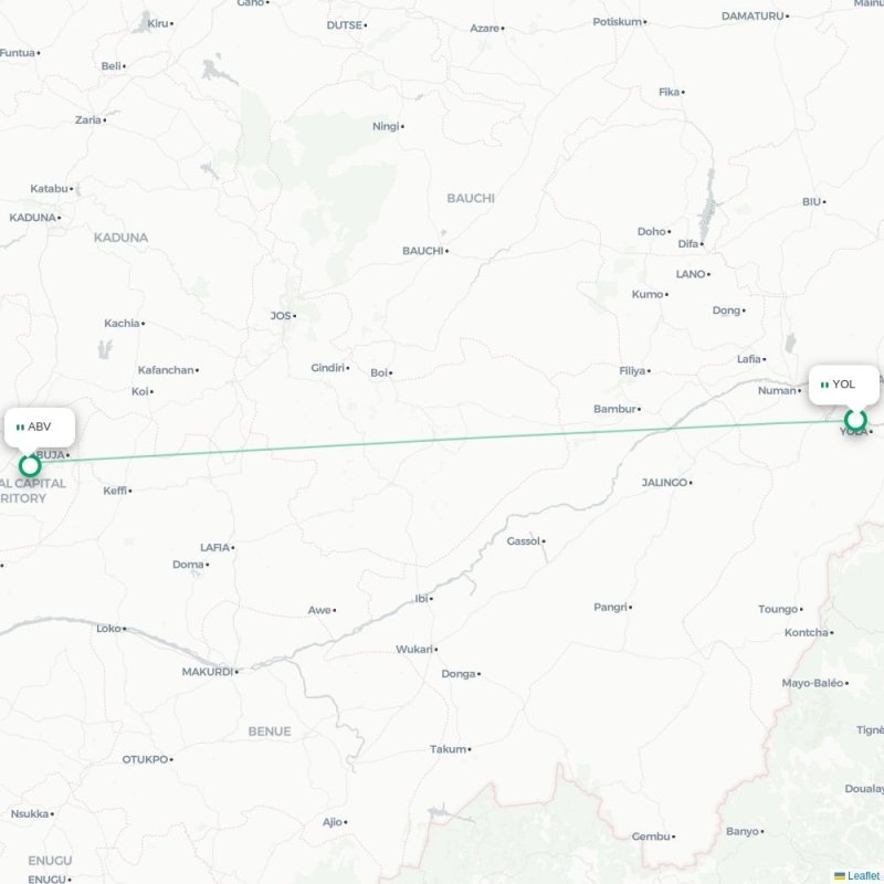 YOL - ABV route map