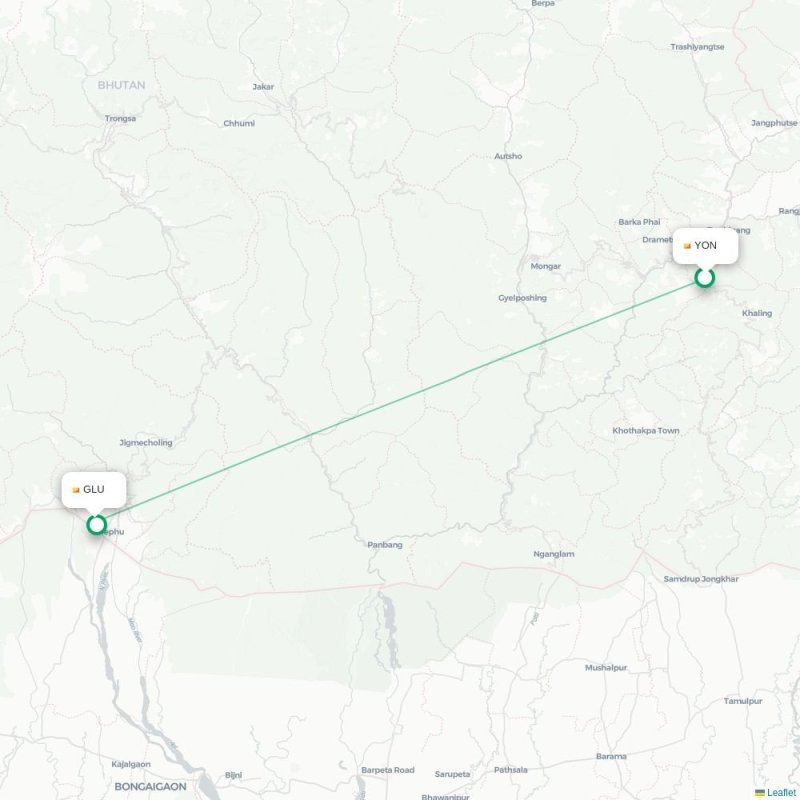 YON - GLU route map