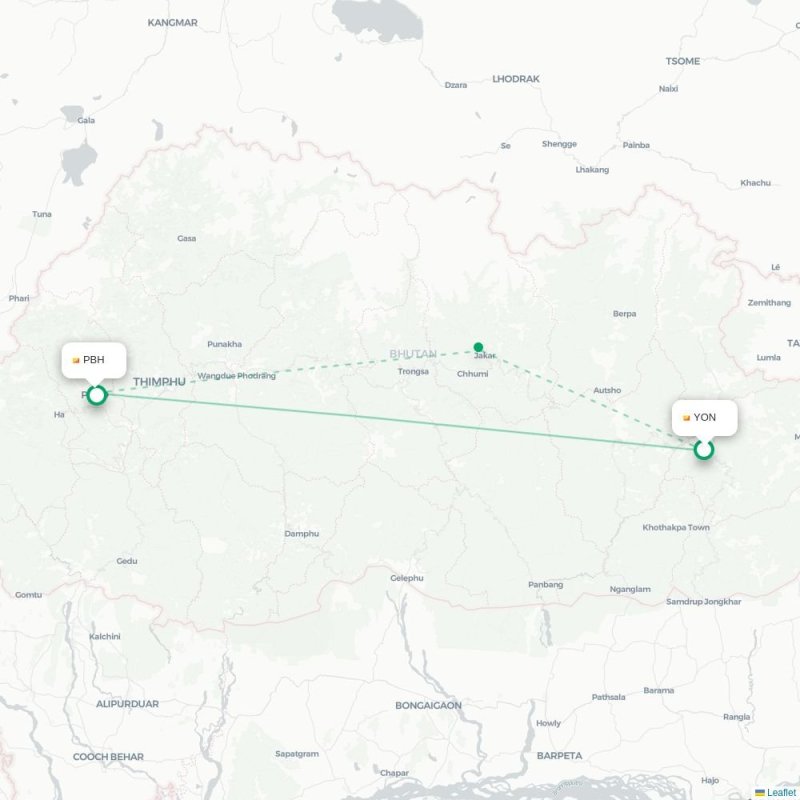 YON - PBH route map