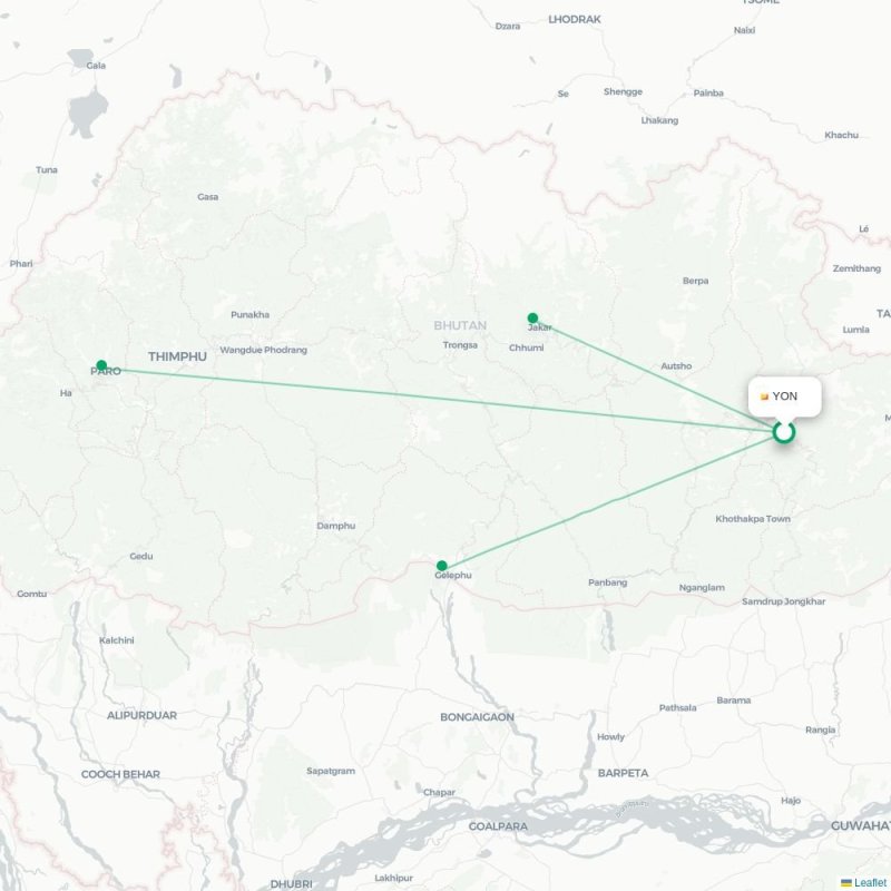 YON - BUT route map