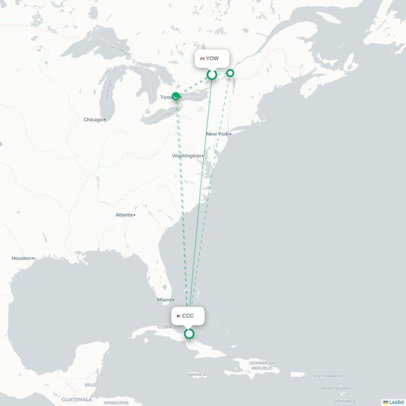 YOW - CCC route map