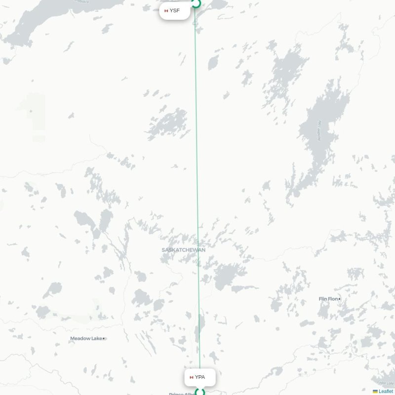 YPA - YSF route map