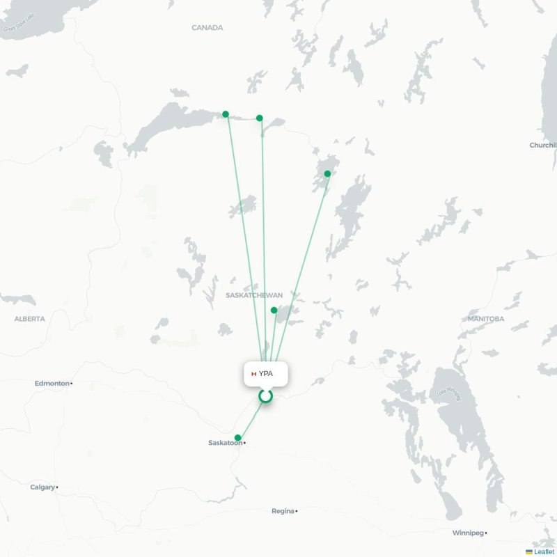 YPA - ZFD route map