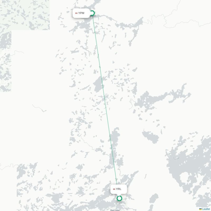 YPM - YRL route map