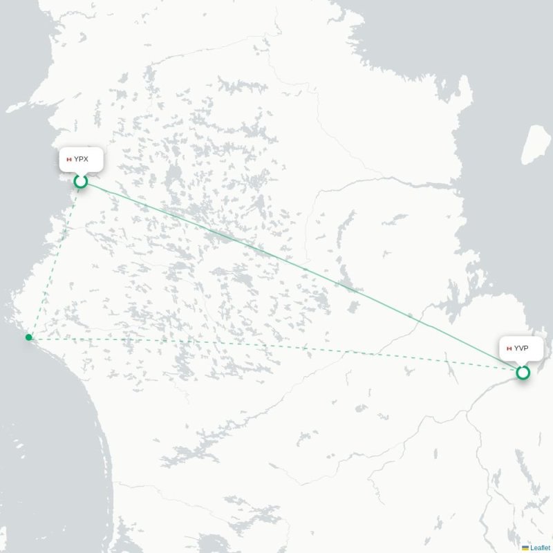 YPX - YVP route map