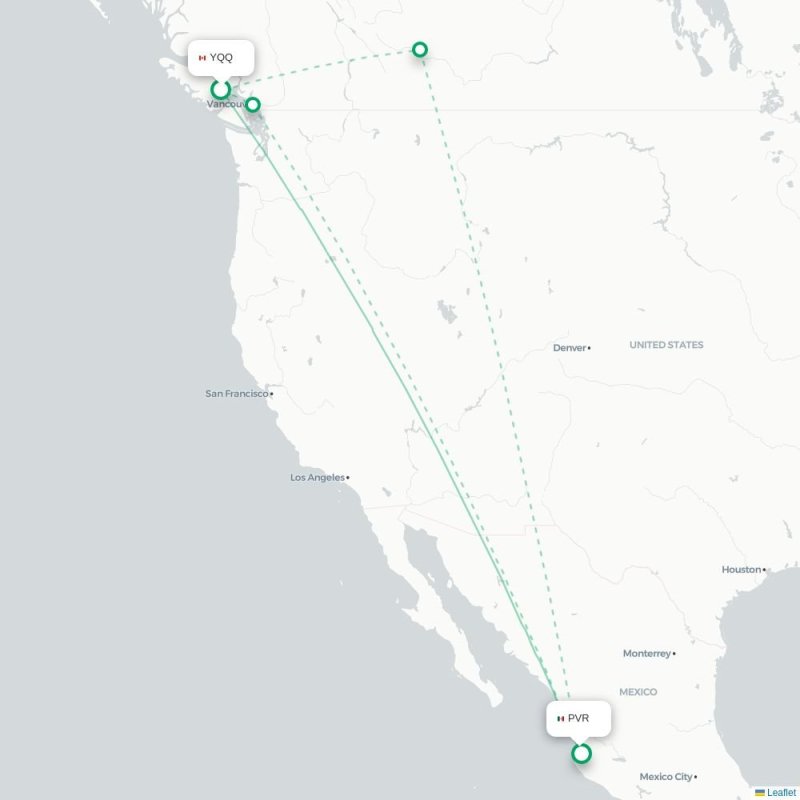 YQQ - PVR route map