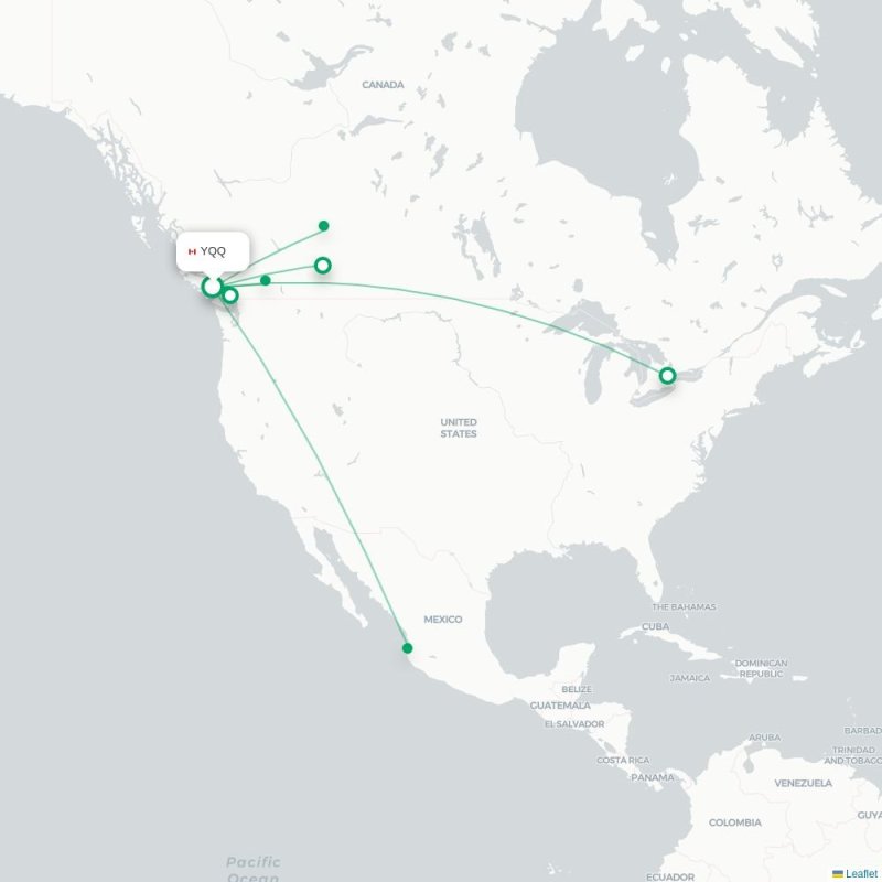 YQQ - CXH route map