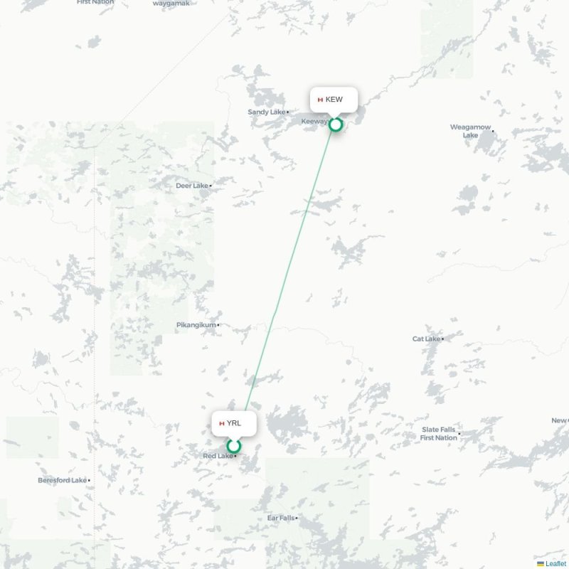 YRL - KEW route map