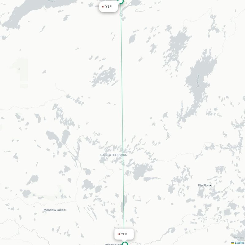 YSF - YPA route map