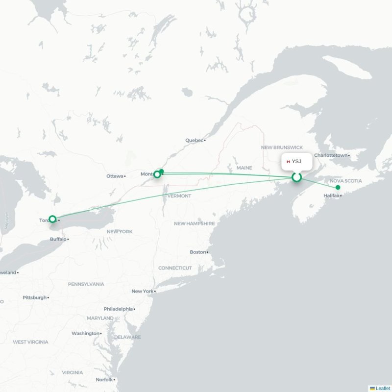 YSJ - YHU route map