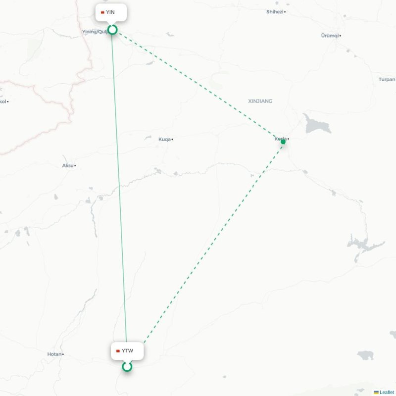 YTW - YIN route map