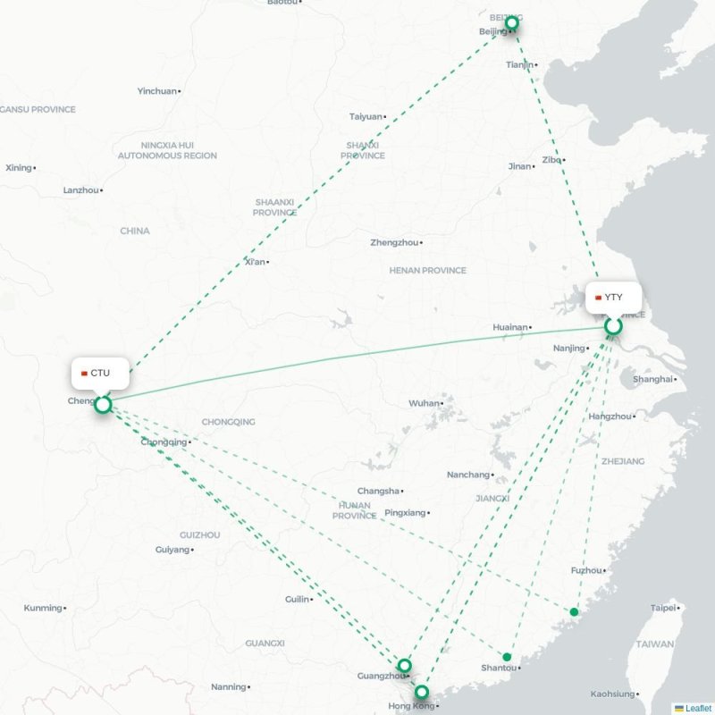 YTY - CTU route map