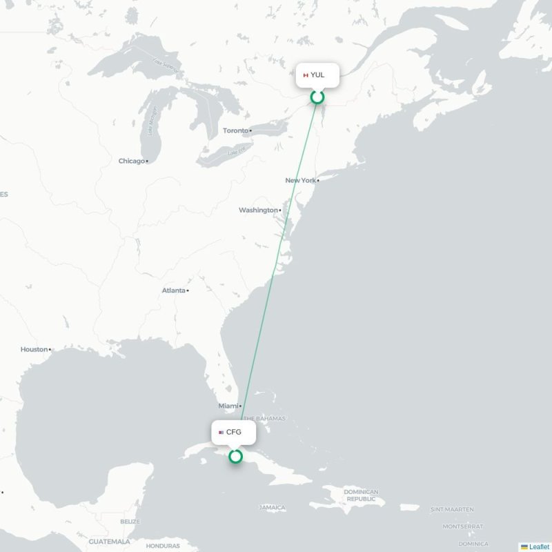 YUL - CFG route map