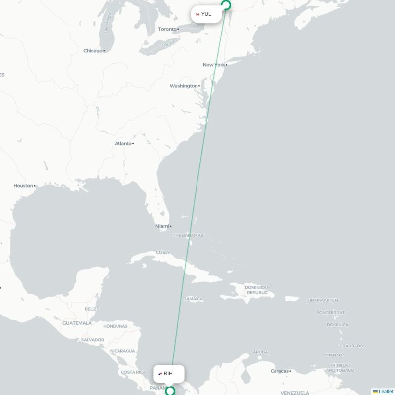 YUL - RIH route map