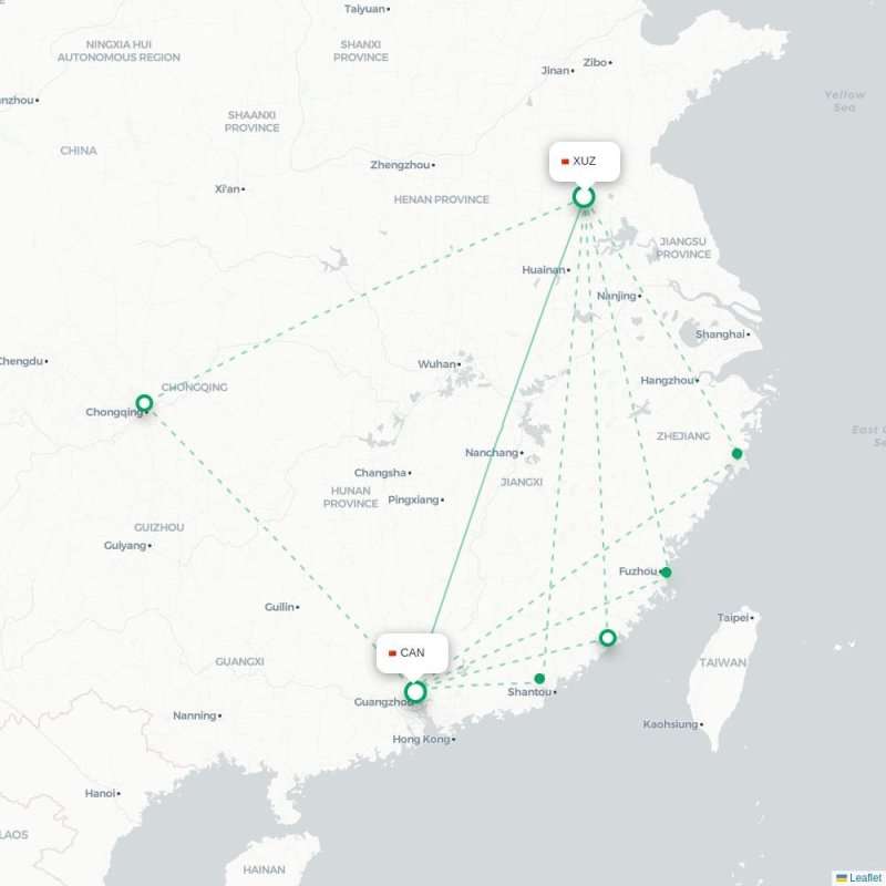 YVR - CAN route map