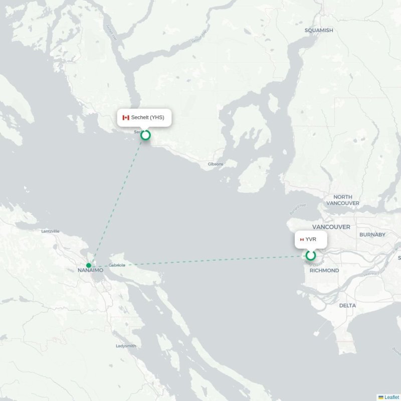 YVR - YHS route map