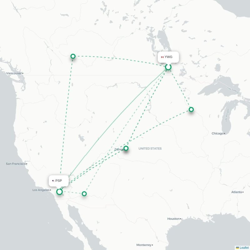 YWG - PSP route map