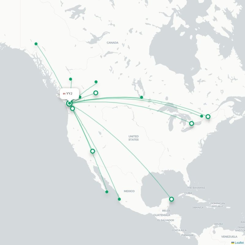 YYJ - PVR route map