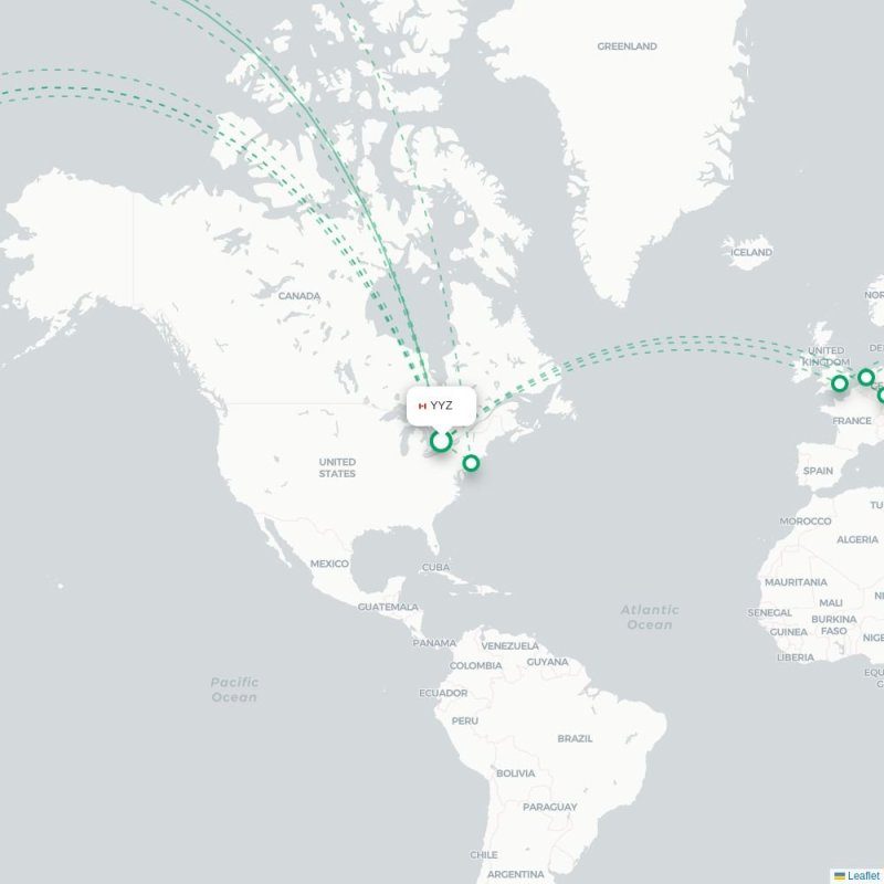 YYZ - CAN route map