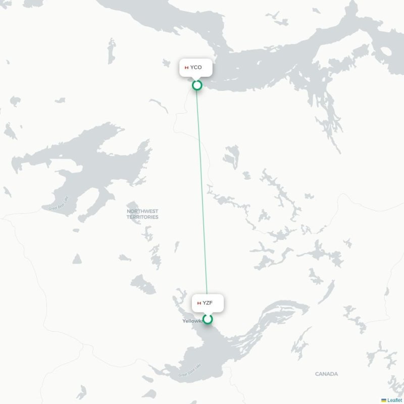 YZF - YCO route map