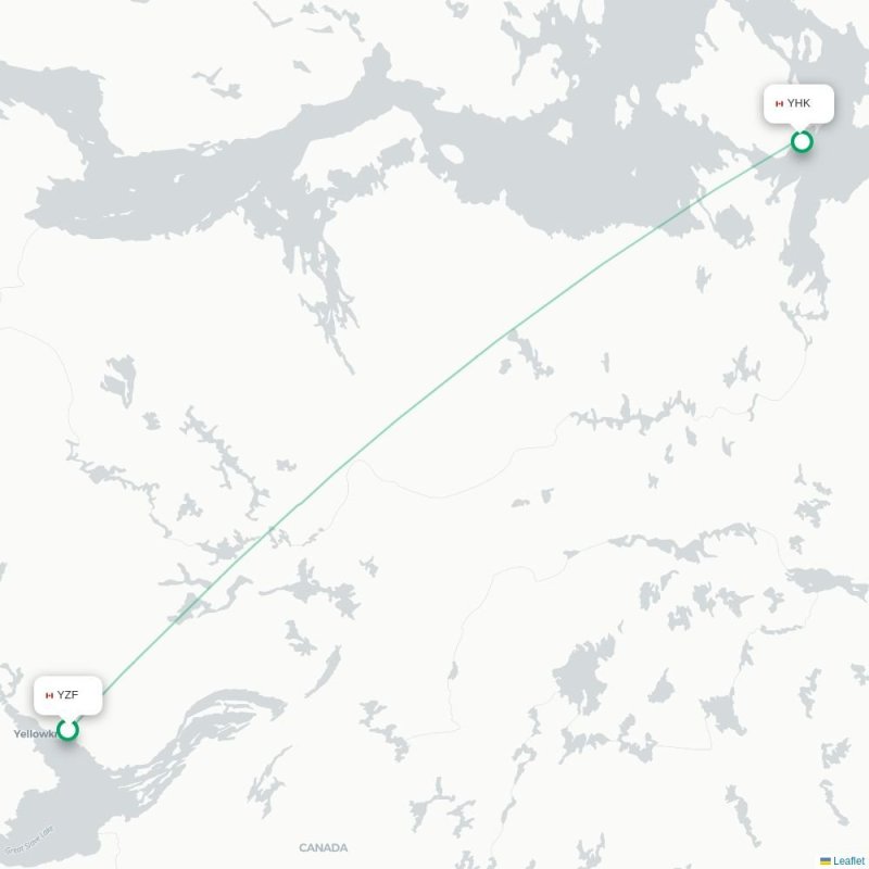 YZF - YHK route map