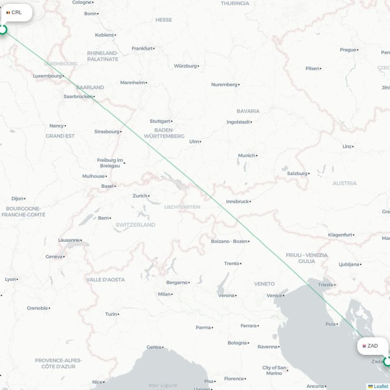 ZAD - CRL route map
