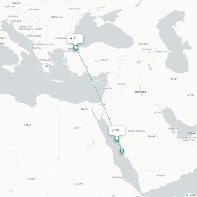 ZAG - IST route map