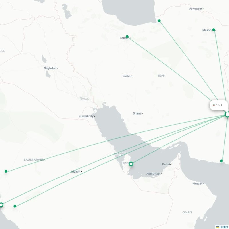 ZAH - UET route map