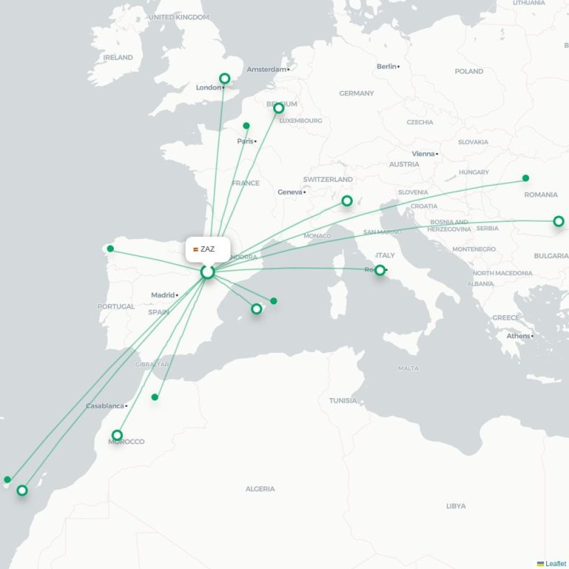 ZAZ - FEZ route map