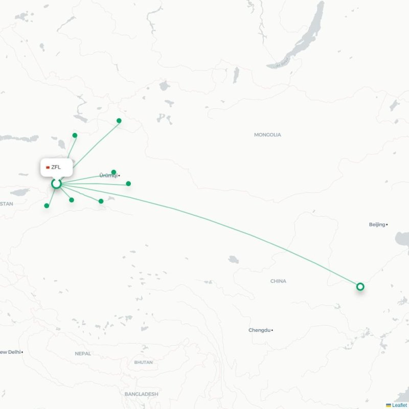 ZFL - TLQ route map