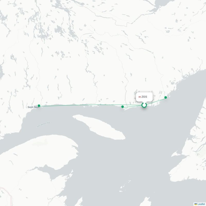 ZGS - YHR route map
