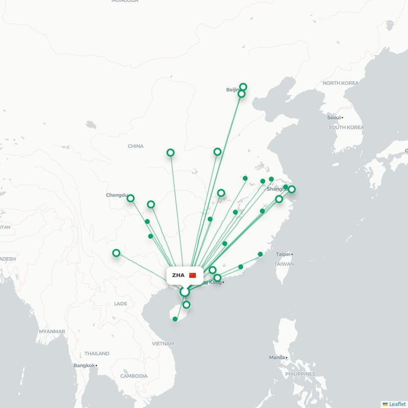 ZHA - VTE route map